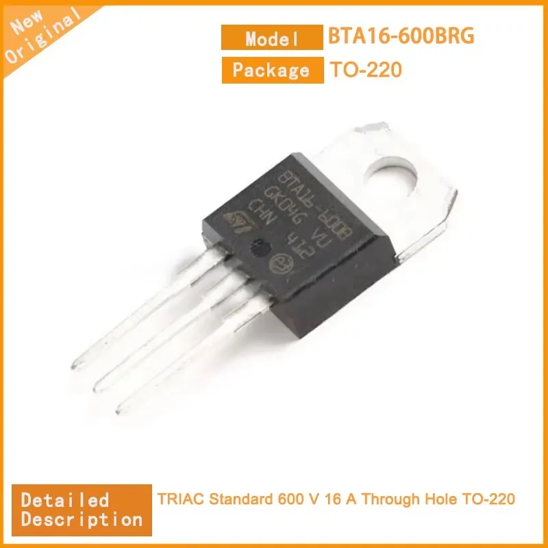 10 Pçs/lote Novo Original BTA16-600BRG BTA41-600BRG BTA16 TRIAC Padrão 600 V 16 A Através do Furo PARA-220