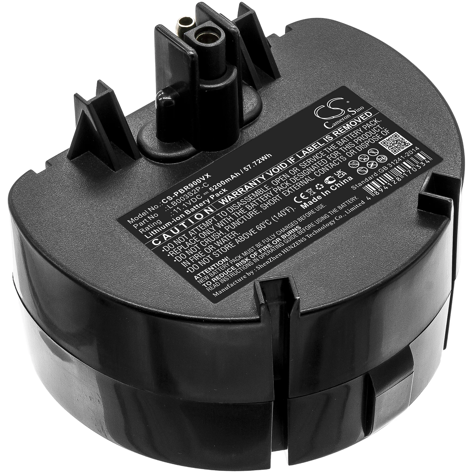 

CS Vacuum Battery for Water Tech Pool Blaster Pro Precision Li Pro 900 Fits LB003S2P-C 5200mAh/57.72Wh 11.10V Li-ion