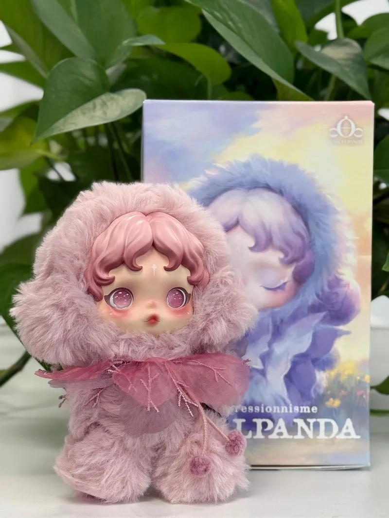 Echte Pop Mart Skullpanda L'Impressionnisme Serie Blind Box Ätherische Schlüsselanhänger Tasche Ornament Geburtstagsgeschenk für Mädchen Kunstliebhaber