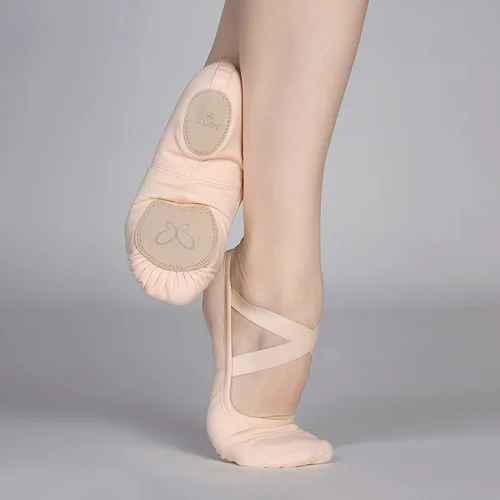 Imagen 1 del producto Zapatos de baile elásticos de ballet para mujeres, niñas y niños, zapatillas de ballet, bailarinas, suela suave, zapatos de práctica clásica antideslizantes