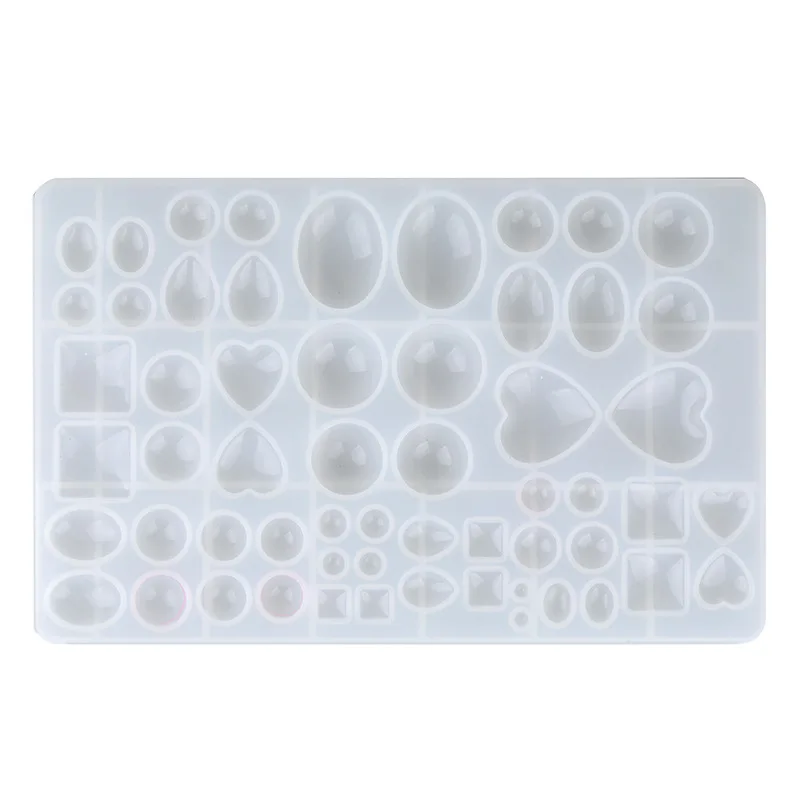 Oval/Heart/Water Droplets Cabochon Semicircle Silicone Chocolate Mold Mould For Epoxy Resin Jewelry Making DIY E976