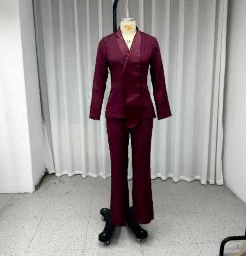 

Two Piece Women 2025 Summer New Fashion Latest Hot Selling Collar Elegant Style Casual Long Sleeve Solid Color Two Piece Set