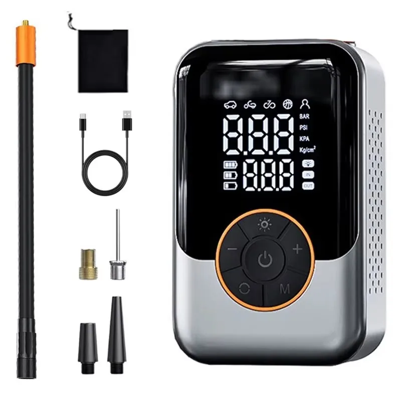 Tire Inflator with Digital Display Handheld Electric Tire Inflator Pump Cordless for Drivers, Roadside Emergencies, Travel
