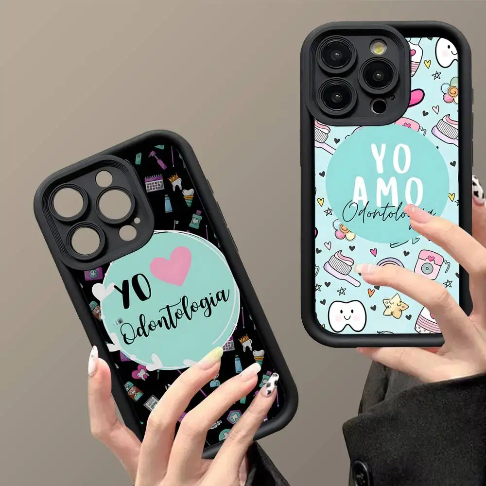 

Cute Dentist Teeth Phone Case For IPhone 16 15 14 Plus 13 12 11 17 Pro Max Pro Soft Cover