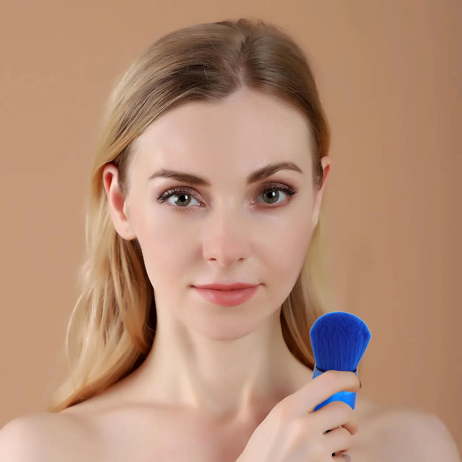 

2pcs Makeup Large Blush Brush Soft Powder Brush For Loose Powder Blush Portable Travel Size Face Brushes Women Girls