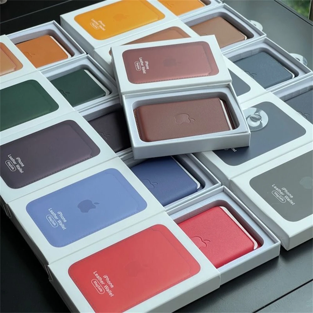Animowany, mocny, magnetyczny uchwyt na karty z logo do iPhone 18 Pro 17 16 15 14 Pro Max, matowa, jednolita kolorystycznie, etui-portfel z przegródką na karty, kompatybilne z MagSafe.