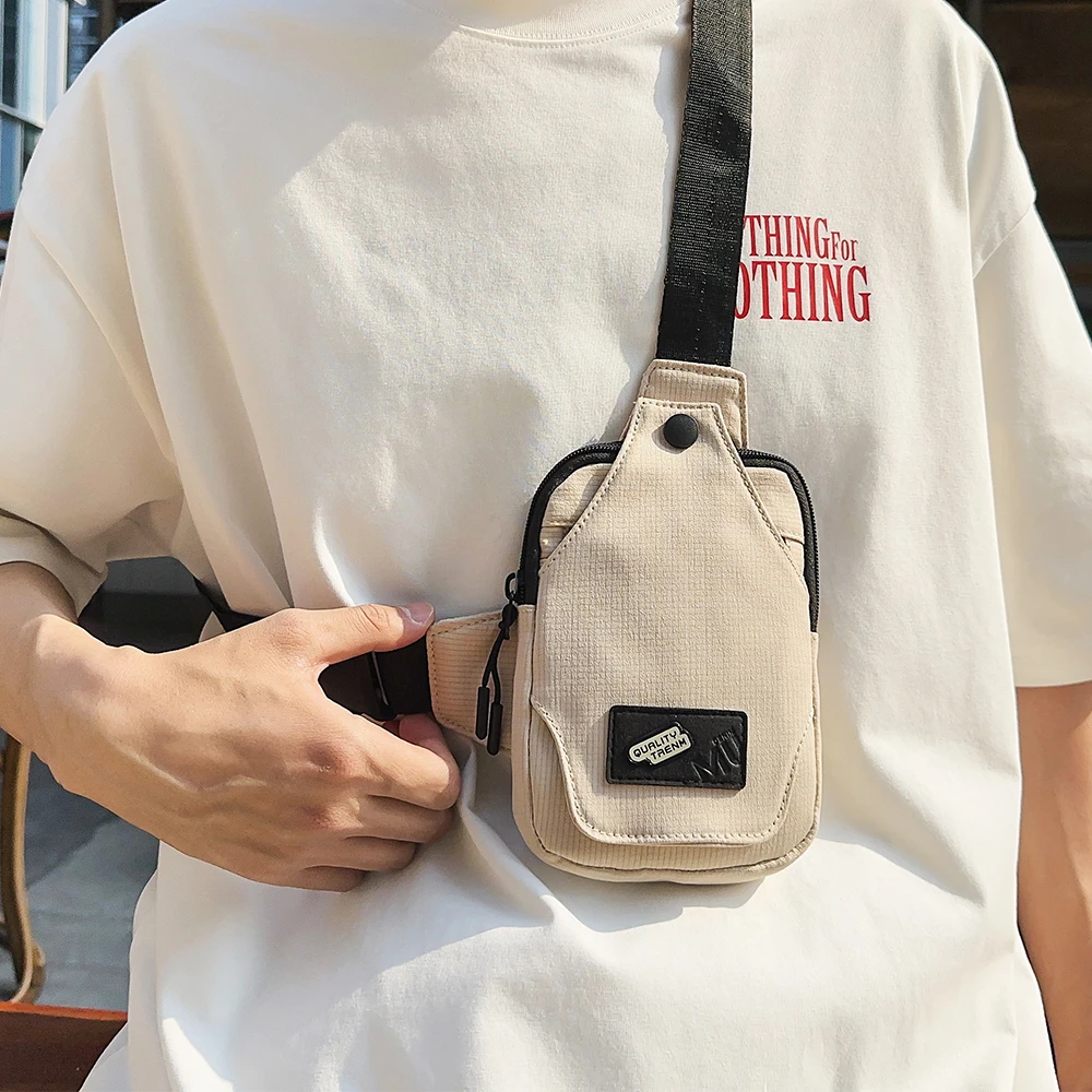 

New Men's Chest Bag, Canvas Bag, Crossbody Bag, Shoulder Bag, Small Backpack, Women's Casual Waist Bag