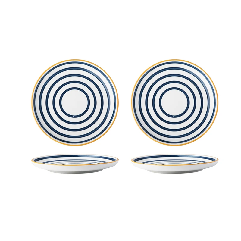 

Japanese Style Plate Sets Baby Ceramic Dinnerware Kitchen Plate Sets Party Dinner Wedding Service Vaiselle Complet Plates