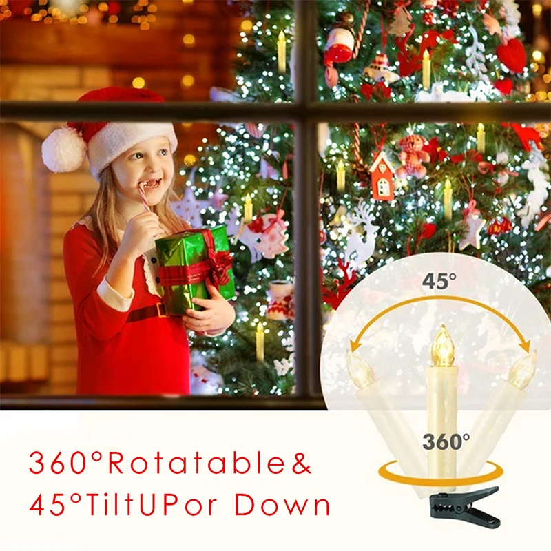 LED vela eletrônica com temporizador remoto, bateria operado, cintilação chama, casamento, aniversário, decoração de casa, árvore de Natal