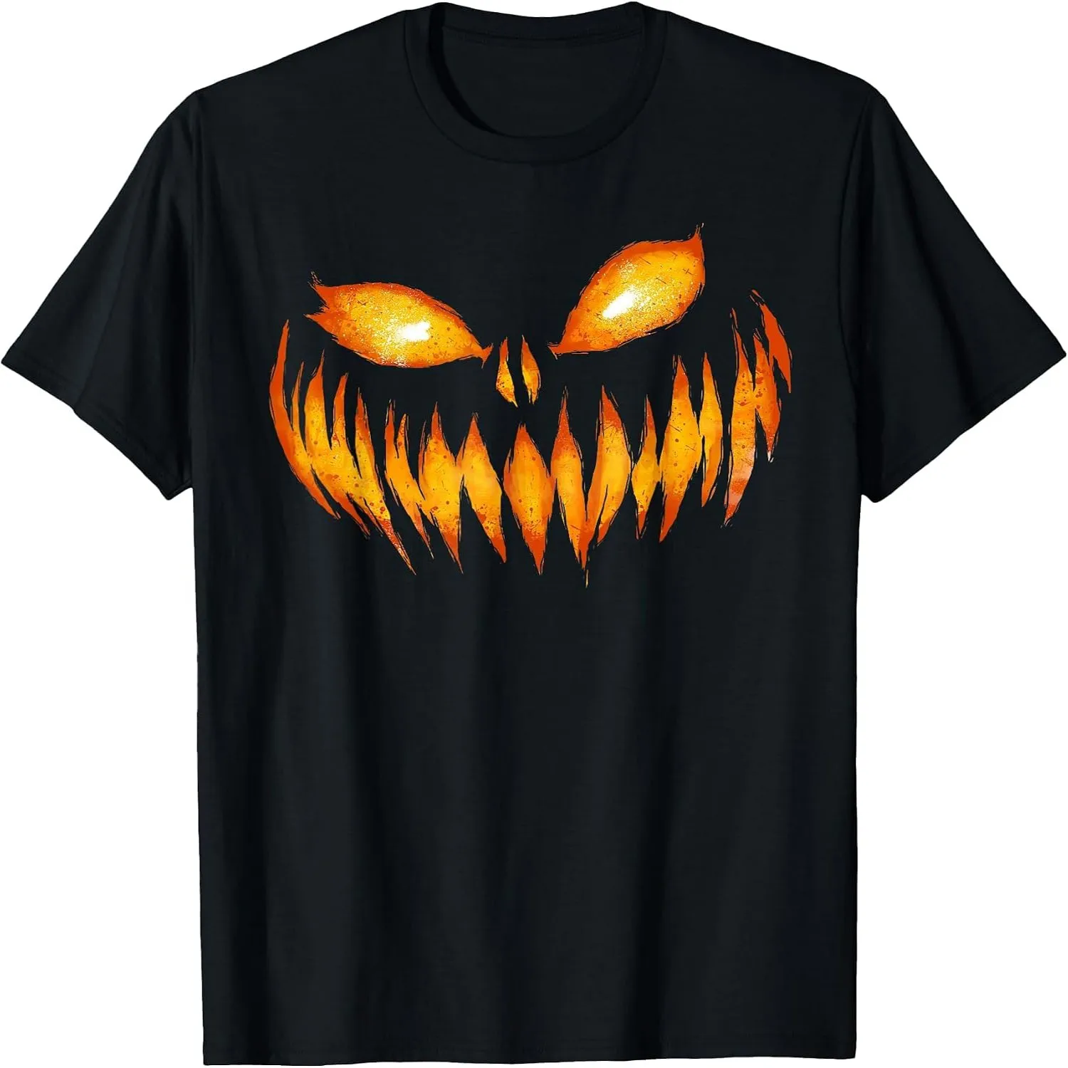 Jack O Lantern Scary Carved Pumpkin Face Halloween Costume T-Shirt Cotton t-shirt, Vintage t-shirt,