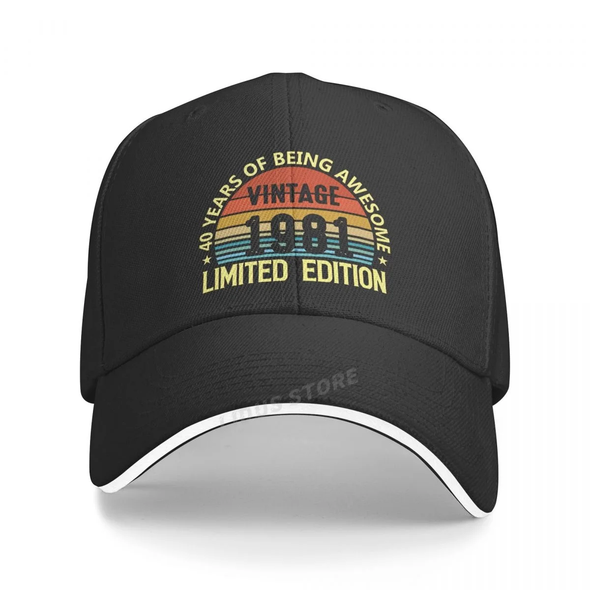 

Vintage 1981 40th Birthday Hat Funny Neutral Printing Truck Driver Cap Cowboy Hat Adjustable Skullcap Dad Hat For Men And Women