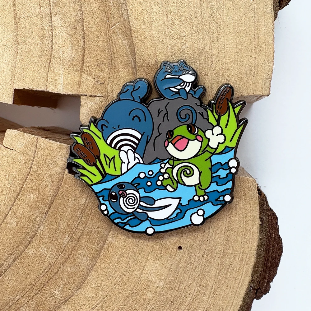 Kawaii Elf Badge Cute Tadpole Brooch Video Game Peripheral Enamel Pin Fun Jewelry Two-Dimensional Gift