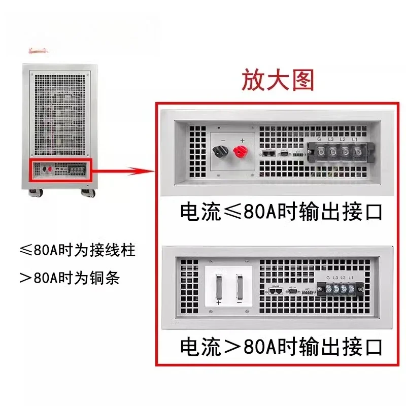 High-power adjustable DC power supply 10kW-90kW optional, regulated constant current programmable