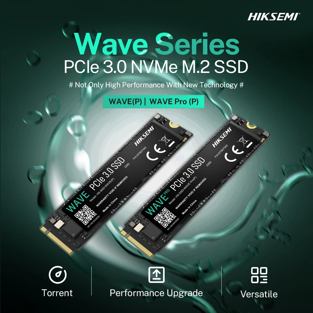 HIKSEMI WAVE (P) M.2 PCIe SSD – Up to 2500MB/s Read/Write! Compatible with Desktops, Laptops & Game Consoles, 3D NAND for Stable, Shock-Resistant Performance