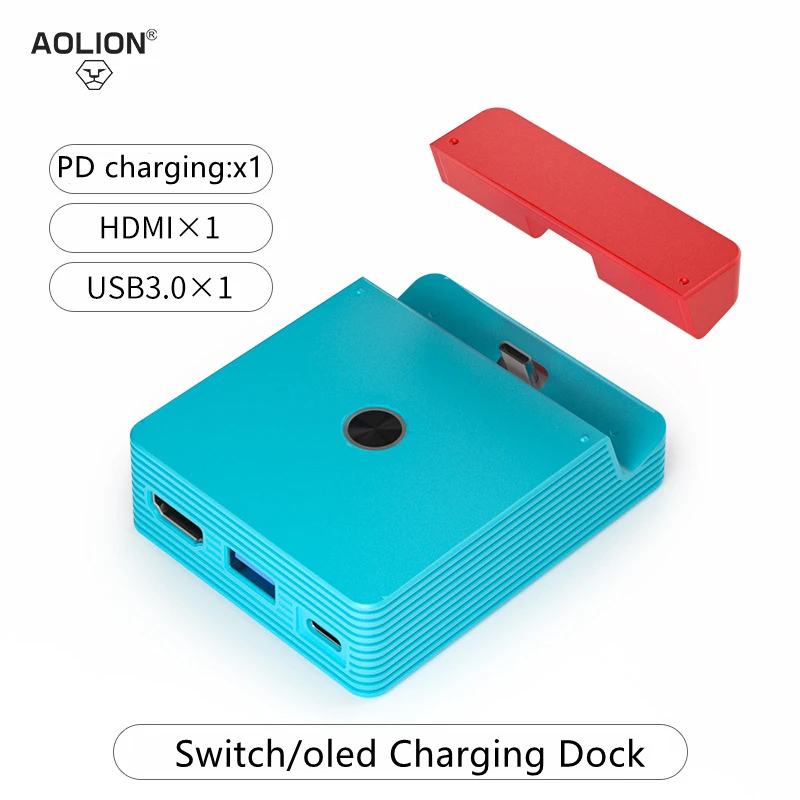 스위치 충전 도크 스테이션용 HDMI 호환 어댑터, 휴대용 TV 비디오 도크, USB 3.0 C타입, 4K HD 컨버터