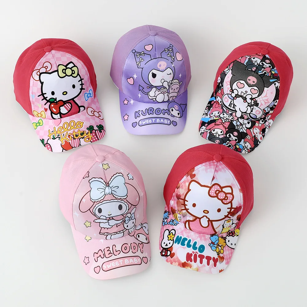 MINISO Kids Sanrio Hello Kitty Sanrio for Student Outdoor Sports Sunscreen Hat Printed Breathable Adjustable Caps - Baseball Cap