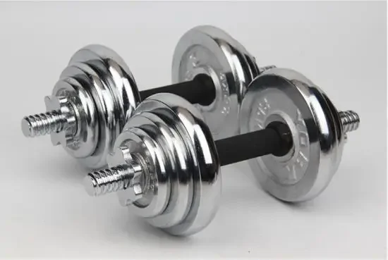 Eco-friendly Metal Unisex adjustable dumbbell polished dumbbell set