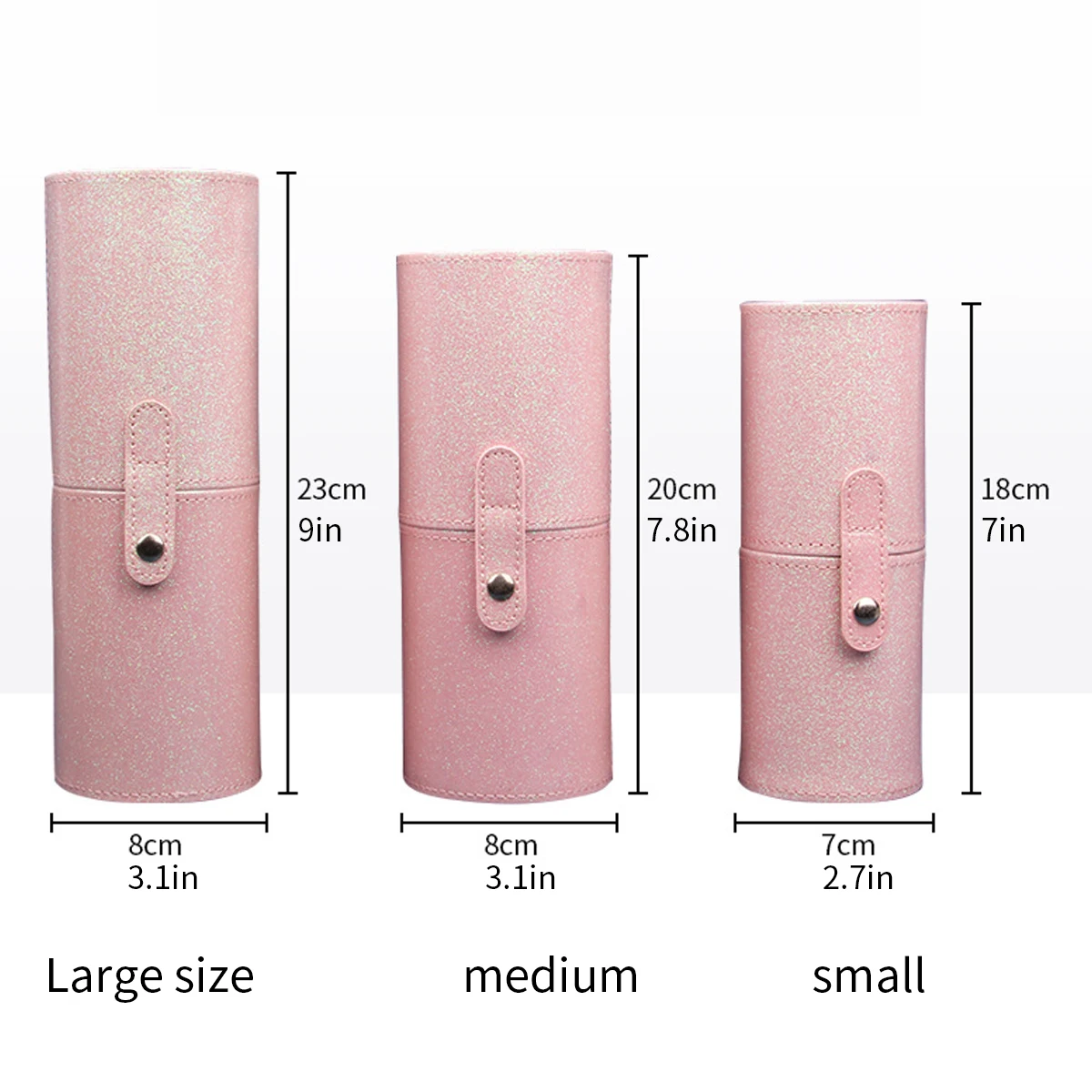 Multi-Color Option PU Leather Makeup Brush Bucket Portable Travel Cosmetic Bag Multi-Function Dust-Proof Waterproof Makeup Brush
