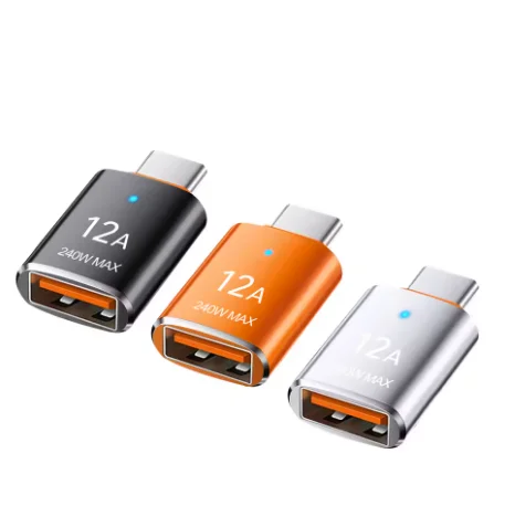 12A Type C To USB3.0 OTG Adapter USB Female to Type C Male Converter Fast Charging USB C Adapter For Iphone 15 Xiaomi Huawei