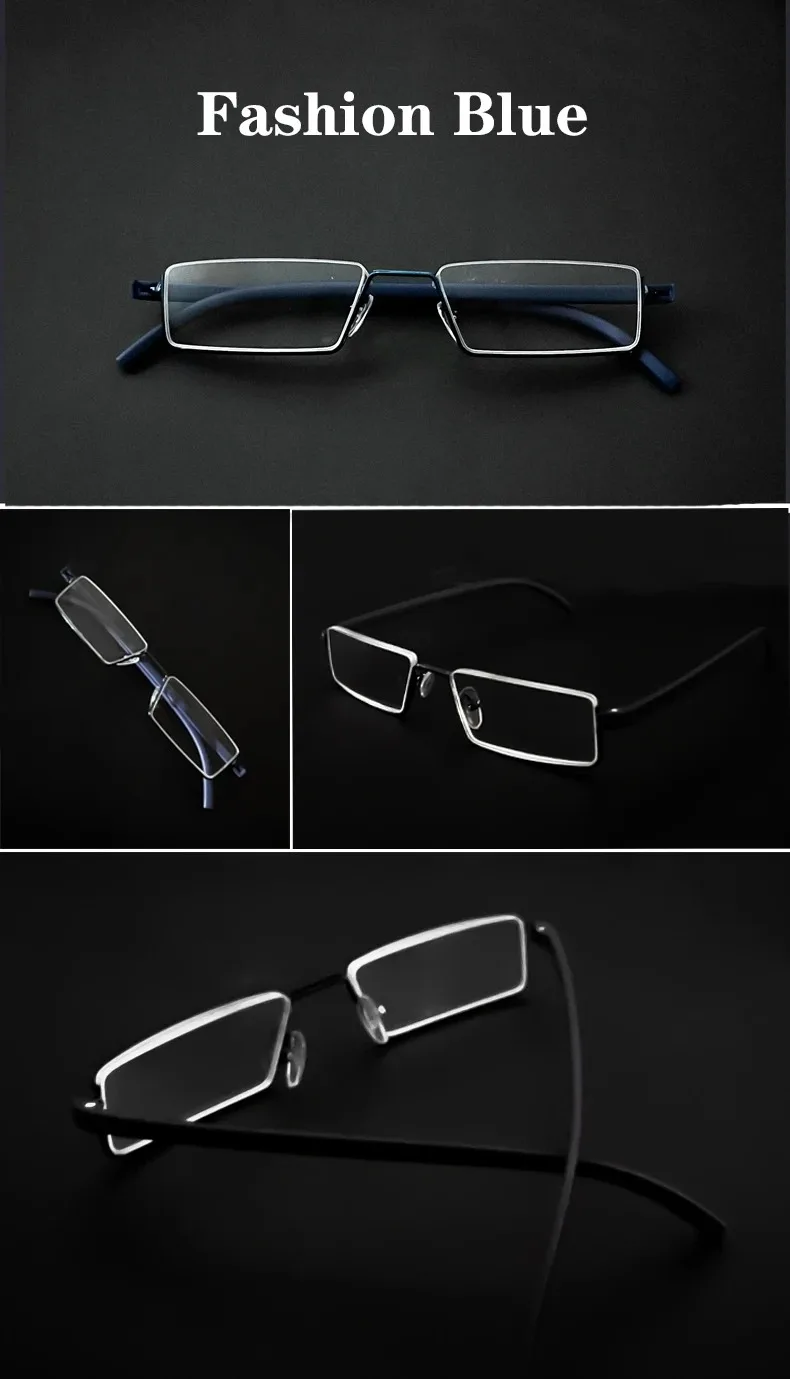 Quadratische Lesebrille Blaulichtfilter Halbrahmen Presbyopie-Brille Mit Etui Herren Damen +1 1,25 1,5 1,75 2 2,25 2,5 2,75 – Detail 14