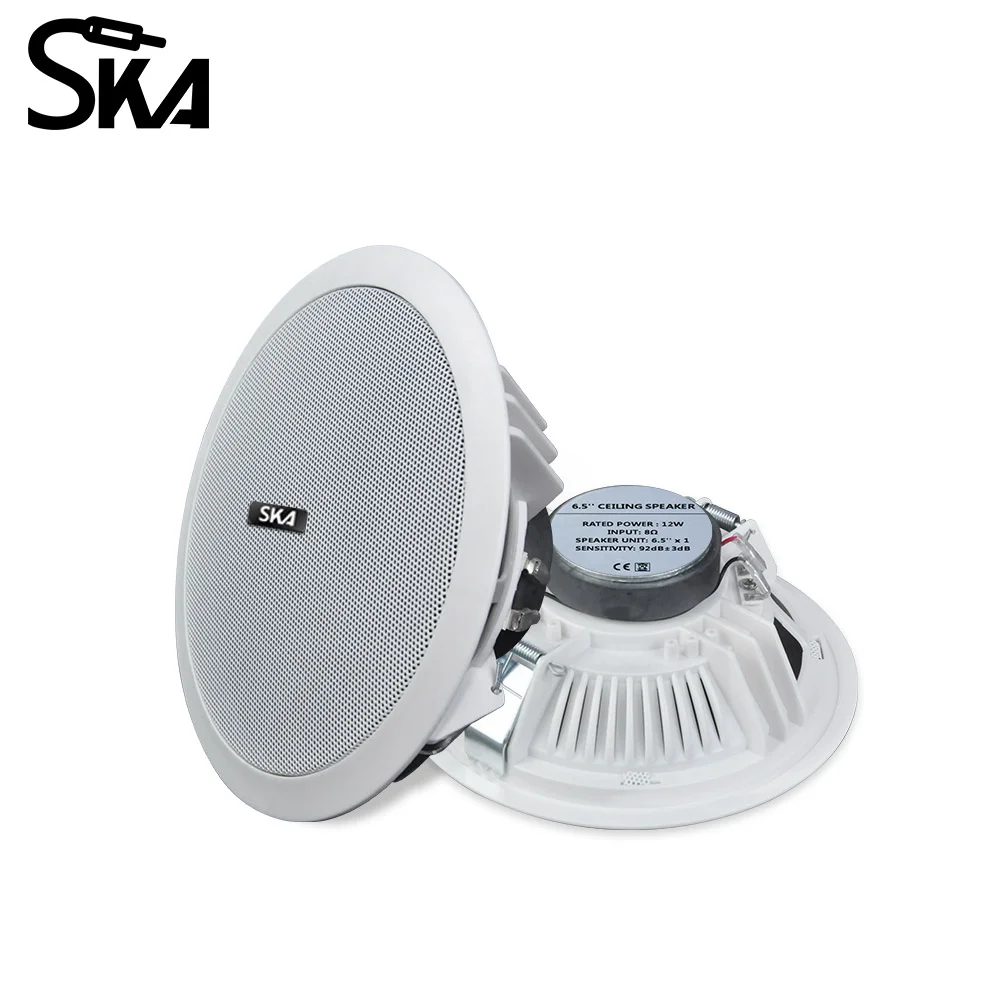 6-inch 12w passive ceiling speaker home audio system sensitivity music broadcast speaker suitable for supermarkets and hotels