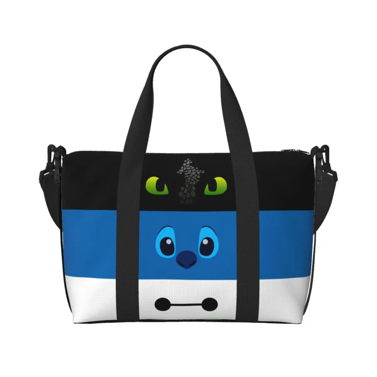 

Custom The Three Colors Groceries Shopping Tote Bags Women Large Capacity Cartoon Movie Beach Gym Travel Bags