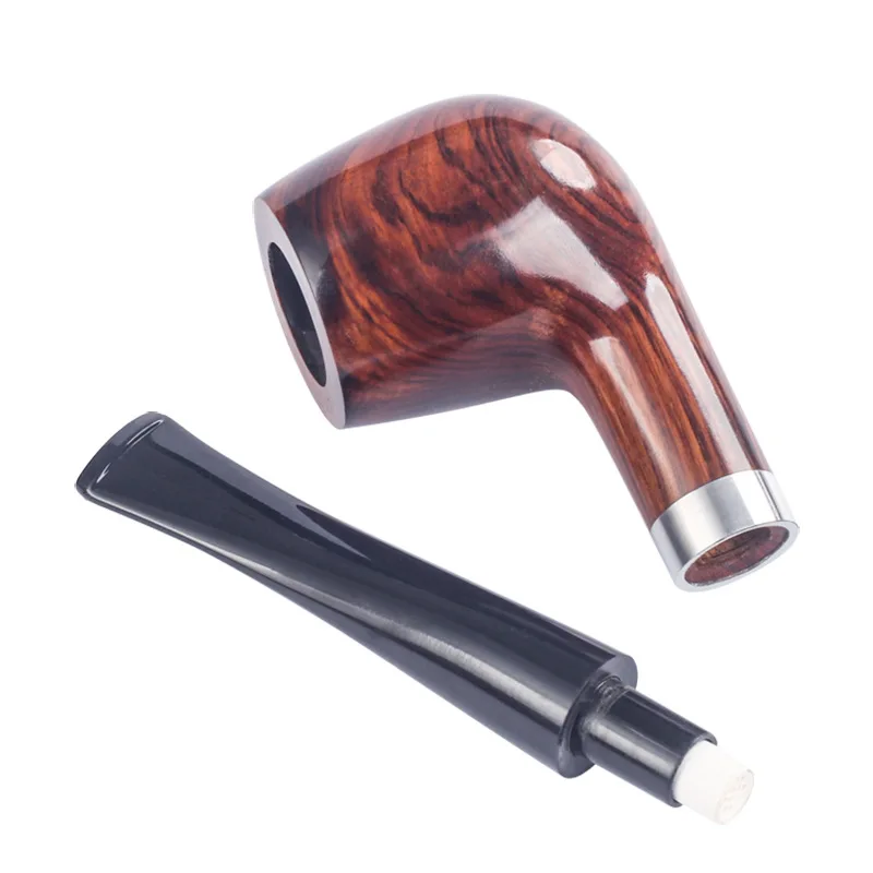 Solid Pear wood Smoking pipe straight filter tobacco Pipe smoke portable Pipes Men