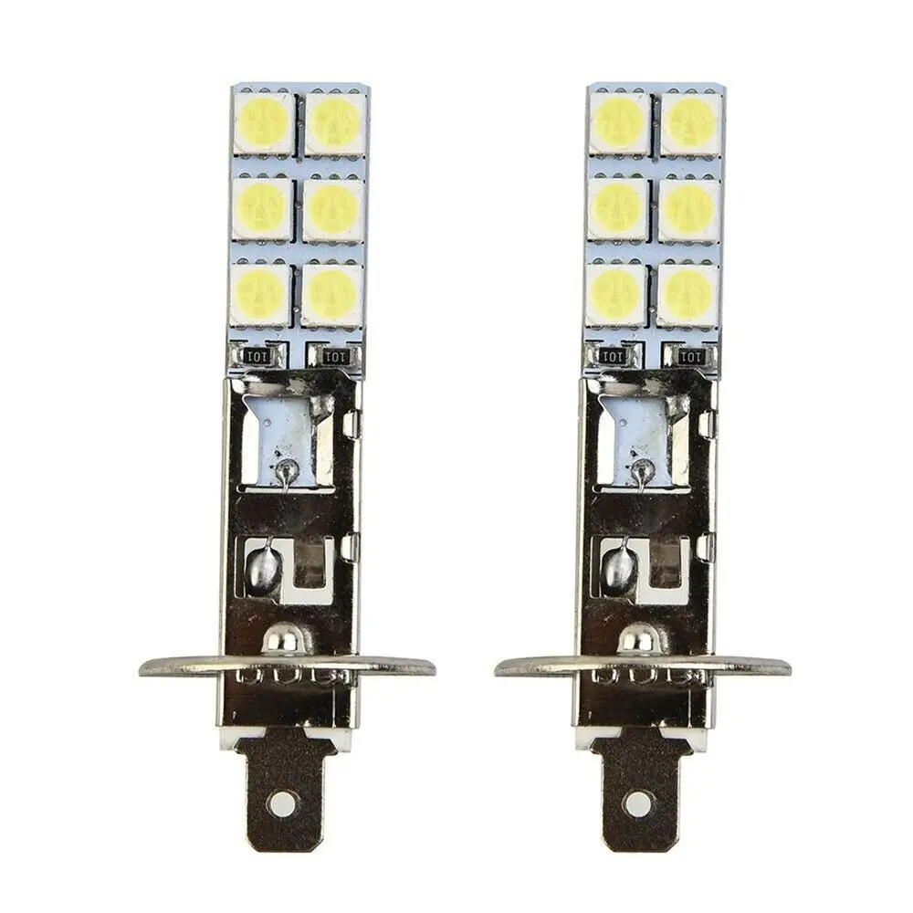 2Pcs/Set Super White Bright H1 Super Bright 55W LED DRL Turn Signals Headlight Driving Bulb Car Fog Light