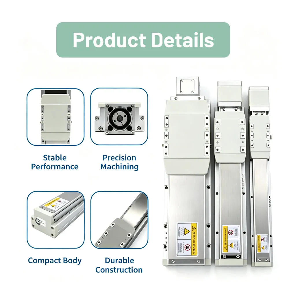 50kg Load Built-in Linear Motion Stage GTH8 Embedded Single-axis Linear Actuator Fully Enclosed Sliding Table Replace TOYO