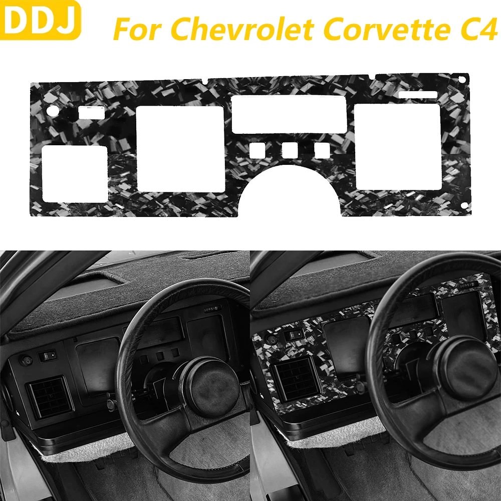 For Chevrolet Corvette C4 1983-1989 Forged Carbon Fiber Instrument Speedometer Panel Cover Trim Car Accessories Interior Sticker