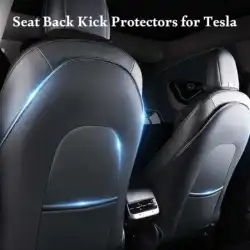 for Tesla Model Y/3 Back Seat Cover 2PCS Leather Protector Wear-Resistant Kick Seatback Mats for Tesla Accessories