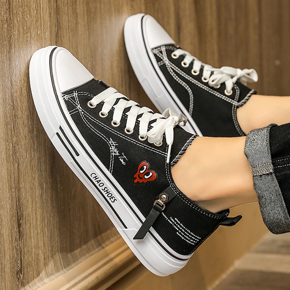 

Обувь для скейтбординга, мужские износостойкие низкие кроссовки на плоской подошве, модные кроссовки на шнуровке для занятий спортом на открытом воздухе, прогулочные уличные тренды, мужские кроссовки