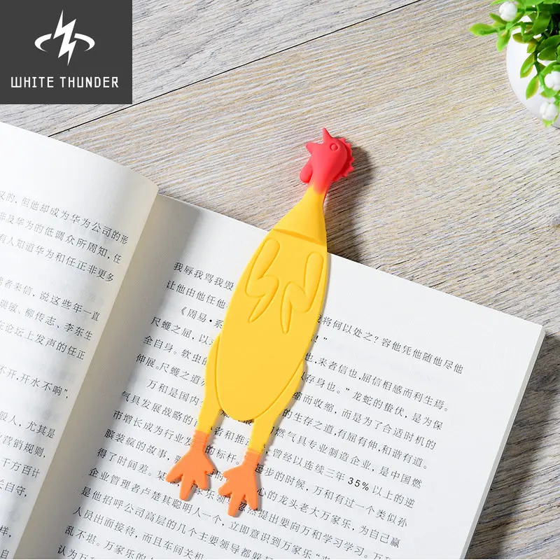 

1pc Animal Bookmark Creative Funny Screaming Chicken Book Marks Page Marker Page Dividers Book Tags Gifts School Office Supplies