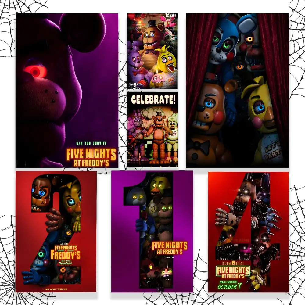 Five Nights at Freddy’s Poster Graphic Wall Art Poster HD Waterproof PP Paper Print for Bedroom Living Room Office Decor Gift