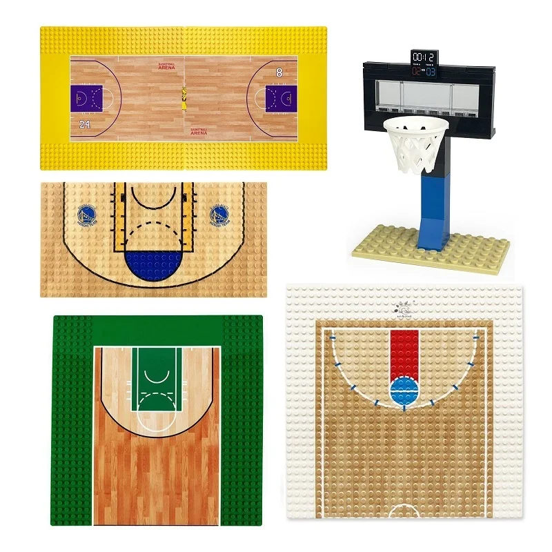 

2025 City Creativity Basketball Stands 32x32 Dots Base Plate Parts for City Figures Moc Mini Building Blocks Bricks Kids Toys