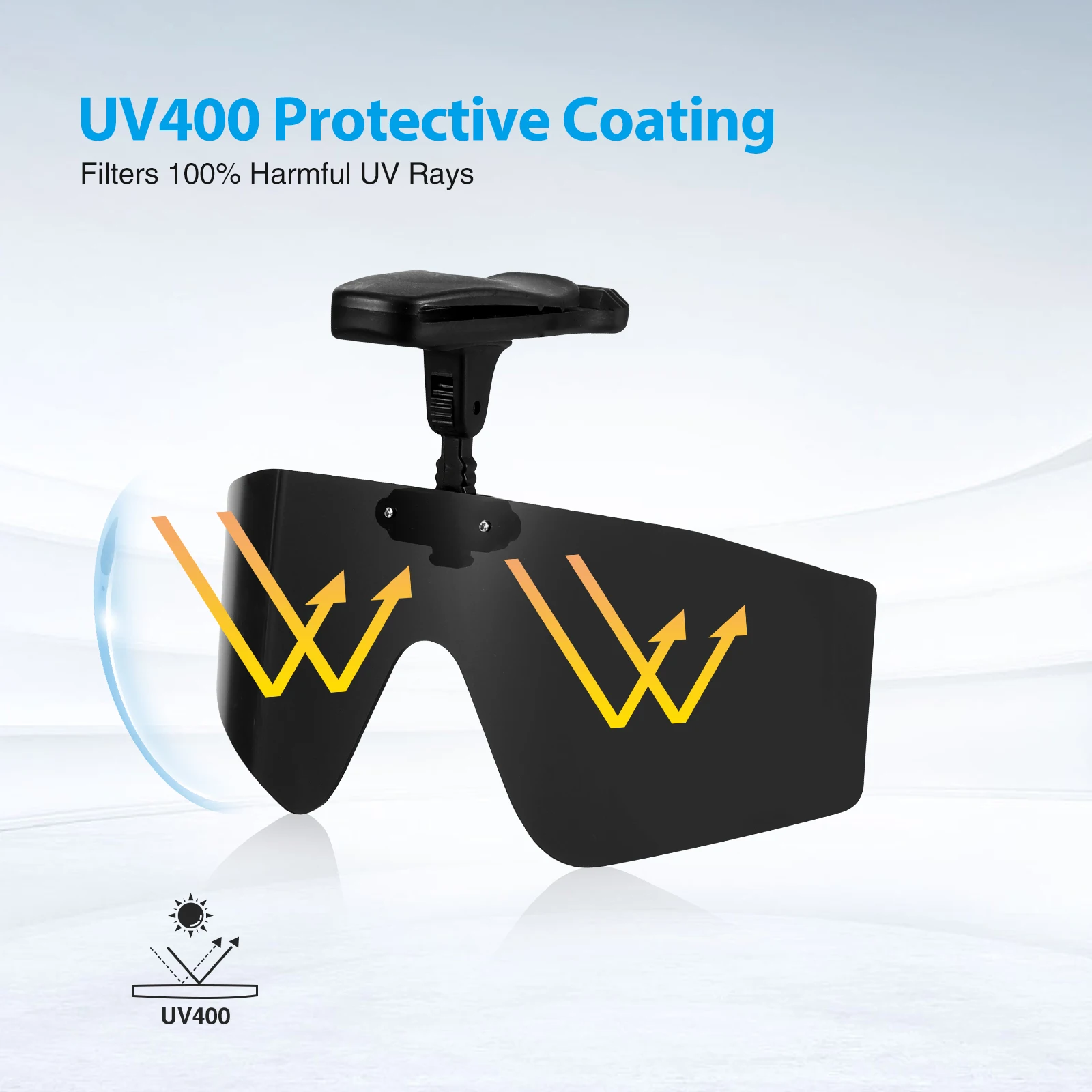 Polarized Fishing Glasses Hat Visors Sport Clips Cap Clip On Sunglasses Anti-UV For Fishing Biking Hiking Riding Eyewear UV400