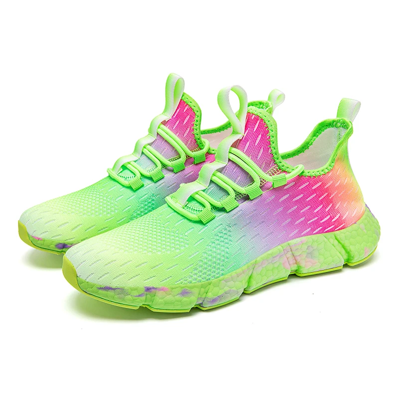 Low Top Casual Shoes Women Men Sneakers Multicolor Thick Soled Cushioning Slip on Mesh Lace Up Outdoor Running Shoes Size 36-46