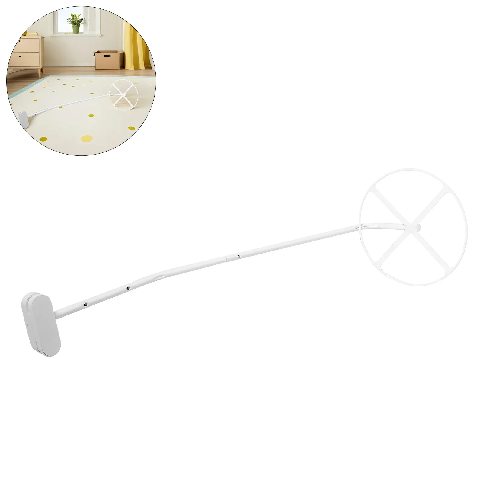 Canopy Baby Crib Net Support Bracket Adjustable Foldable Space Saving Lightweight Nursery Bed Holder Bed Canopy Support Columns