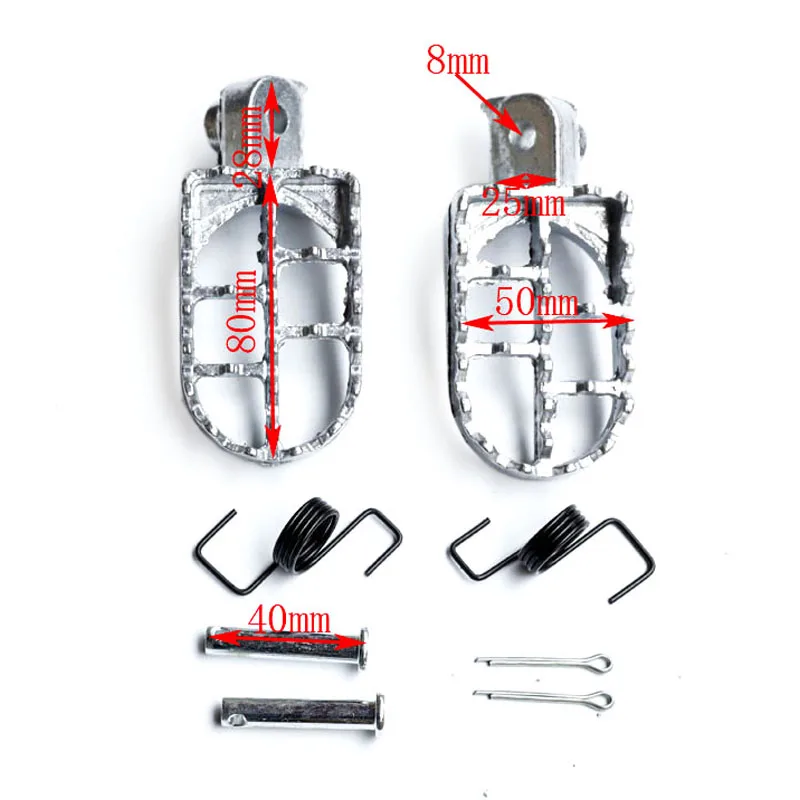 For Yamaha PW50 80 TW200 XR50R CRF50 CRF70 CRF80 CRF100F Motocross Dirt Bike Motorcycle Foot Pegs Rests Footpegs Dirt Pit Bike