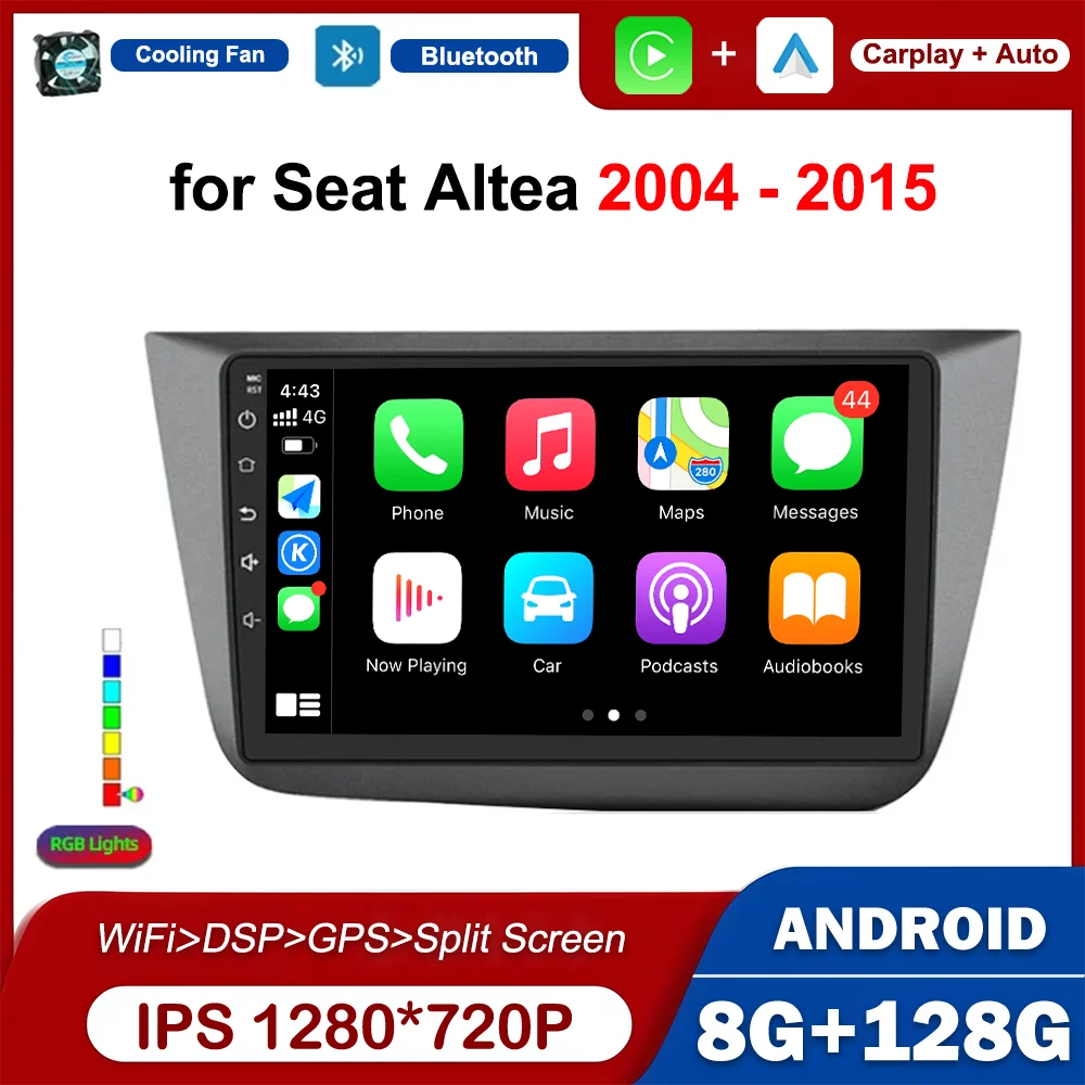

Android OS DSP Stereo for Seat Altea 2004 - 2015 Car Multimedia Radio Audio Player GPS Navi Auto Accessories WiFi 2.5D HD Screen