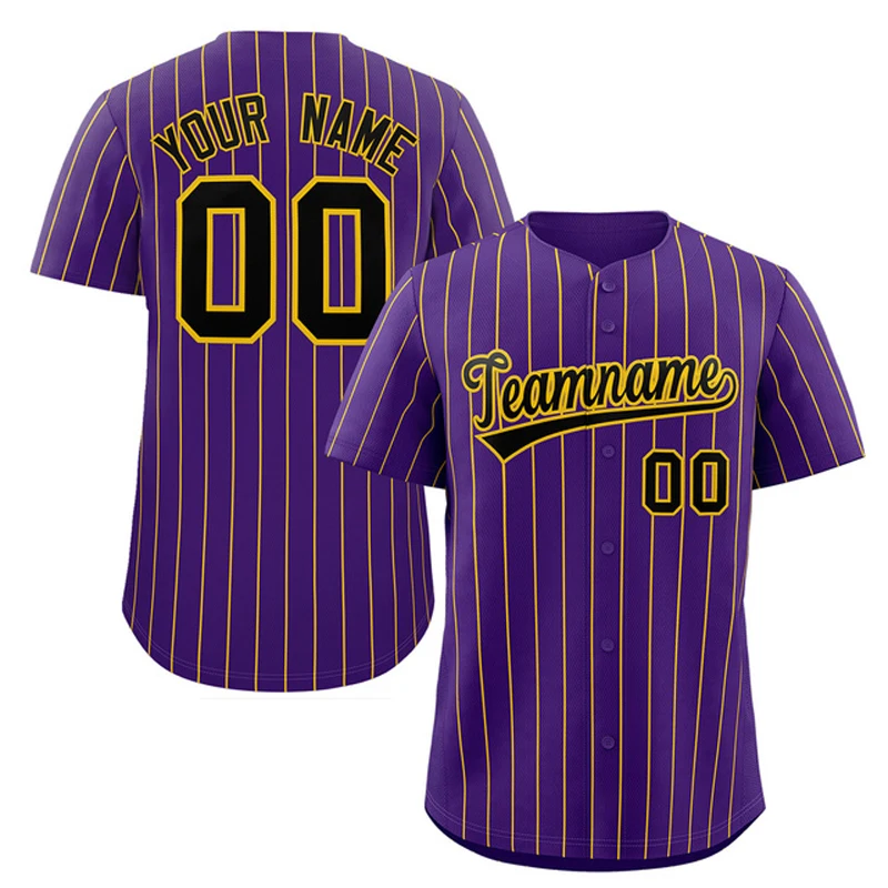 Men's Customized Name Purple Thread 3D Printed Baseball Jersey Unisex Fashion Casual Sports Short Sleeve Baseball Jersey