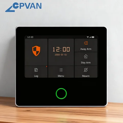 Sistema de Segurança Residencial CPVAN com tela de 4.3 polegadas, sem fio, WIFI, 4G, kit de alarme inteligente Tuya com sensor de movimento.