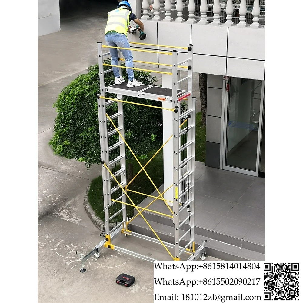 Aluminum alloy scaffolding movable telescopic scaffolding folding engineering ladder lift platform