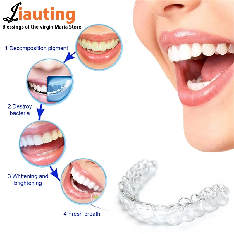 Silicone Mouth Guard Teeth Protector Night Guard Mouth Tray For Bruxism Grinding Non-snoring Teeth Whitening Protection