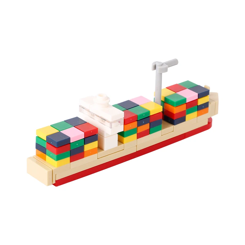 Juego de bloques de construcción MOC para niños, modelo de carguero, crucero, barco submarino, barco de vapor, juguetes de ladrillos, regalo