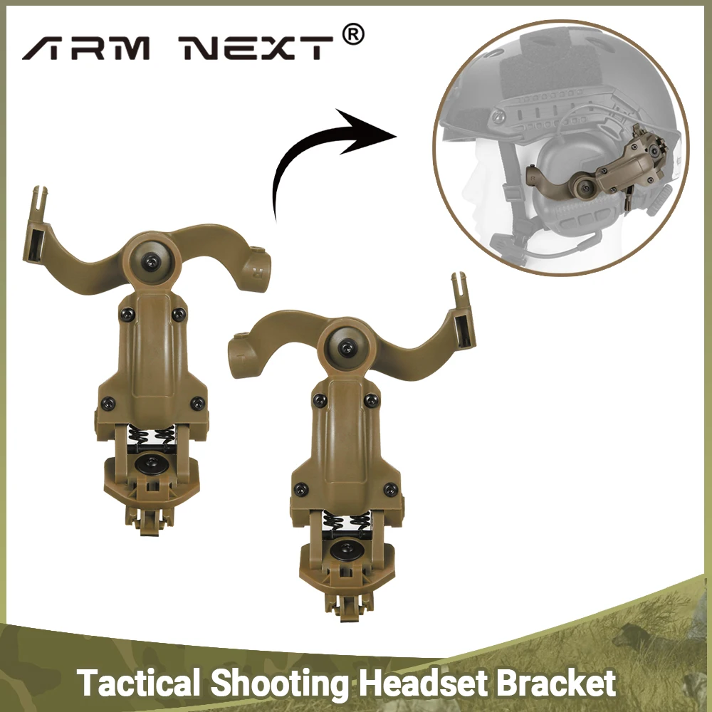 

Shooting Headset Bracket Kit Multi-angle Rotation Helmet Rail Adapter Fit OPS Core ARC and Team Wendy M-LOK Rail Headphone Mount