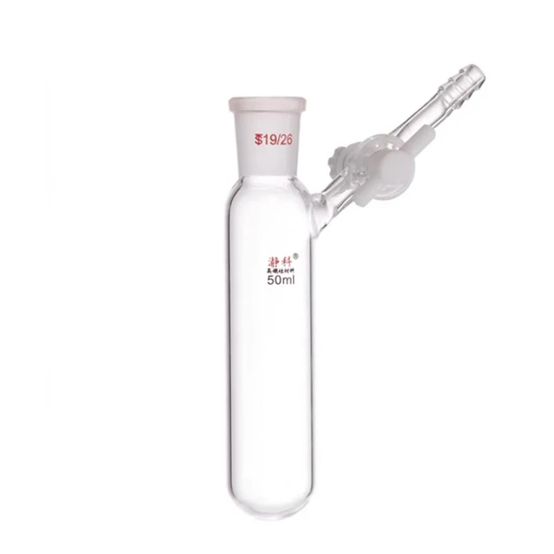 1PC Lab Glass 10/25/50/100/250ml Grinding mouth Reaction Flask, schlenk tube with PTFE piston