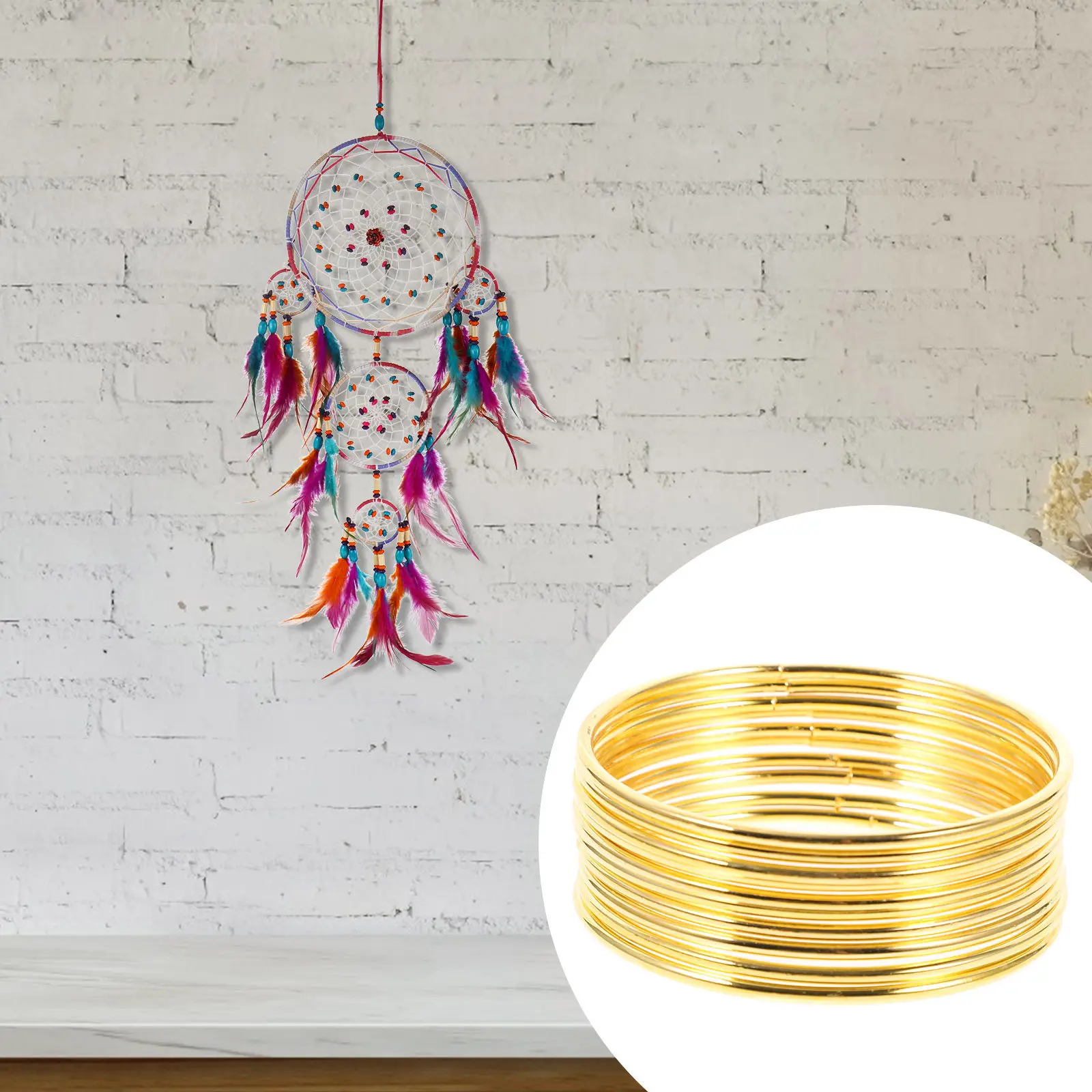 10Pcs DIY Dreamcatcher Hoop 80Mm Heavy Duty Metal Ring Smooth Edge for Macrame Dreamcatcher Plant Hangers Handmade Decor