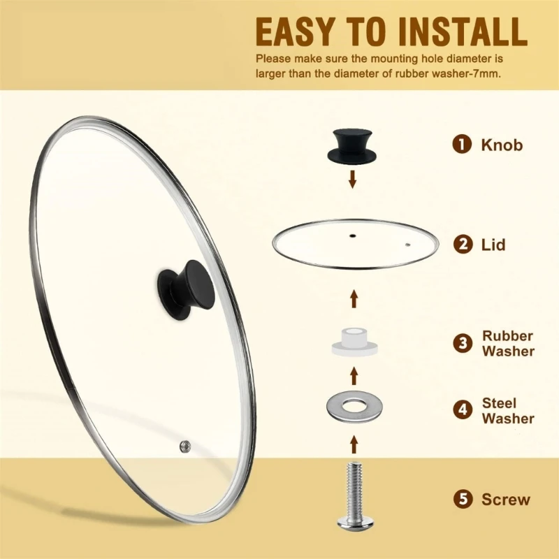 Juego 4 sartenes silicona duraderas, cubierta silicona para ollas, perilla tapa, agarre cómodo