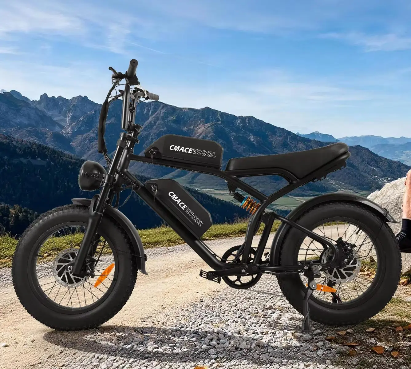 

Электровелосипед Cmacewheel Q20MAX с двойным приводом 2x500W, 48V/18Ah, 20-дюймовые широкие шины 20*4.0, для городских поездок